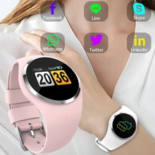 Смарт-часы для фитнеса, для женщин, для бега, пульсометр, кровяное давление, Bluetooth, шагомер, сенсорные, умные спортивные часы для женщин