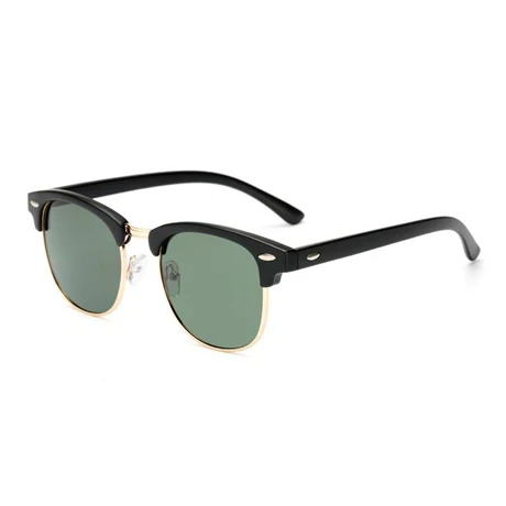 Поляризованные Солнцезащитные очки женские популярные брендовые дизайнерские ретро мужские Летние Стильные Солнцезащитные очки с заклепками рамка красочного покрытия оттенков - Цвет линз: Dark green