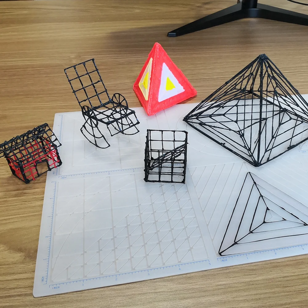 Billige SMAFFOX 3D Stift Silikon Vorlage Basis Grafiken, Kinder zu Kultivieren Kreativität, spaß geschenke, hinzufügen 2 Finger Ärmeln und 40 bilder