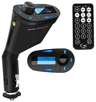 

Amzdeal Car Kit MP3 Player Wireless FM Transmitter Modulator with USB/SD/Card Reader MMC Slot and Remote Control