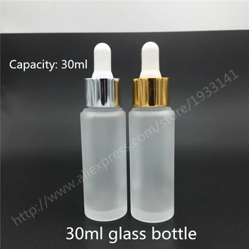 

Hot sale 10 x 30ml Cylinder Frost Glass Dropper Bottle, 1oz cylinderical Glass Essential Oil Container With Dropper