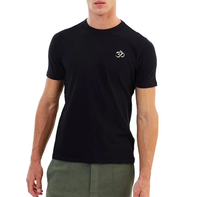 Mens Aum Om Ohm India Symbol Embroidered Embroidery Casual T Shirts Mens Aum Om Ohm India Symbol Embroidered Embroidery Casual T Shirts Men Tee
