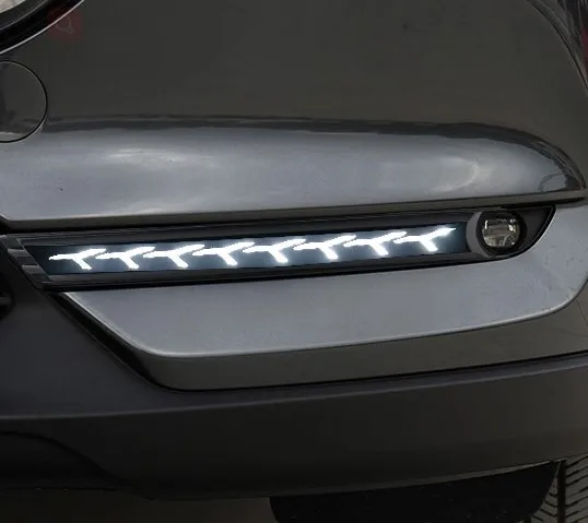 

2017 2018 Daytime Running Lights For Mazda cx-5 cx5 cx 5 drl fog lamp 12V DRL Driving lights fog Car Accessories