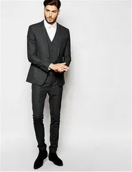 Nuevo Estilo de Padrinos de Boda Chal Solapa Novio Esmoquin Rojo / Blanco / Negro Hombre Trajes Boda Mejor Hombre Chaqueta (Chaqueta + Pantalones + Chaleco) Nuevo Estilo de Padrinos de Boda Chal Solapa Novio Esmoquin Rojo / Blanco / Negro Hombre Trajes Boda Mejor Hombre Chaqueta (Chaqueta + Pantalones + Chaleco)