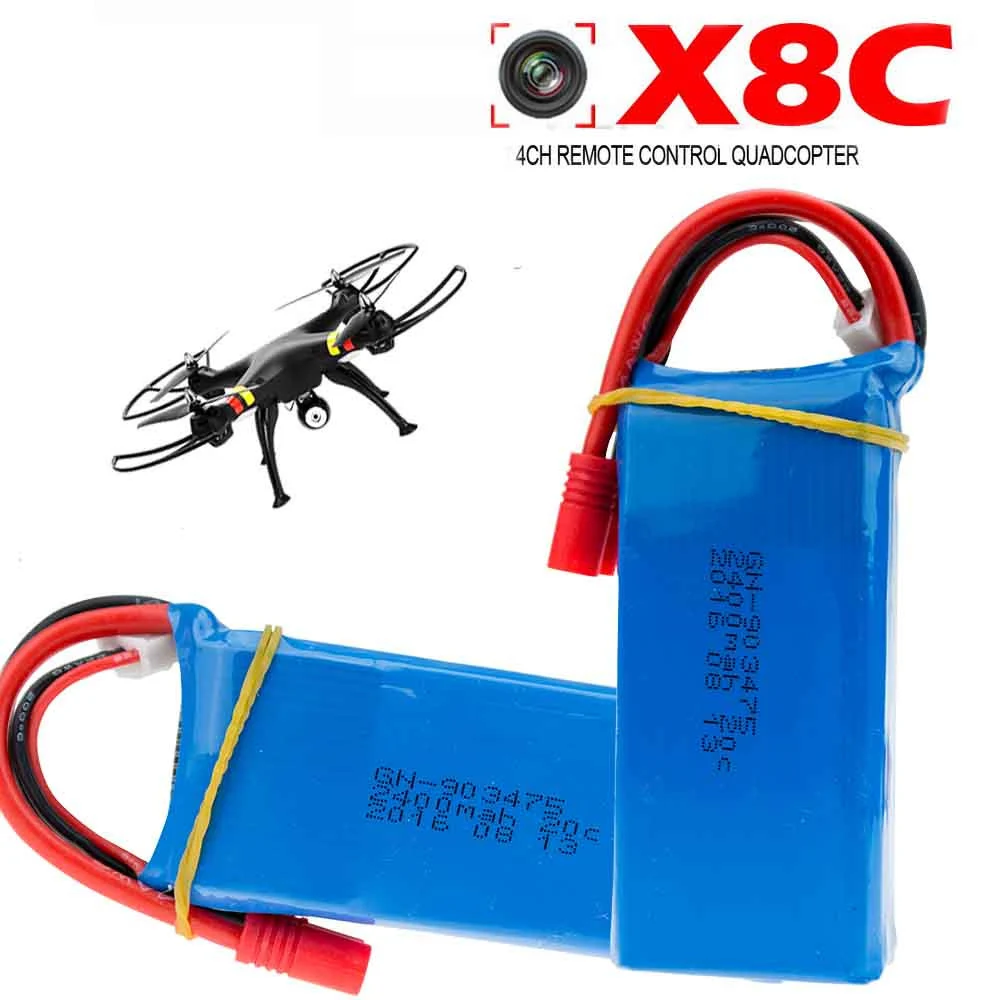 

2019 2pcs For Syma X8W X8C Upgraded Lipo 7.4v 2400mah Battery Syma X8G KAIDENG K70 K70C K70W K70F RC Quadcopter Drone Wholesale
