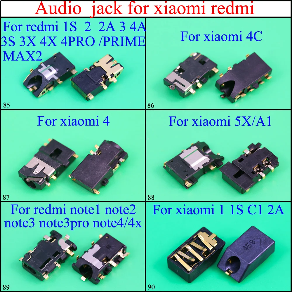 

YuXi Audio headphone jack socket Repair Parts for xiaomi 4 4c 5x/A1 1 1S 2A C1 for hongmi redmi NOTE2/3 1s 2 2A 3 4A 3S 3X 4X