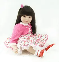 22 inch 55 cm Silicone baby reborn dolls, lifelike doll reborn babies toys Pretty little girl