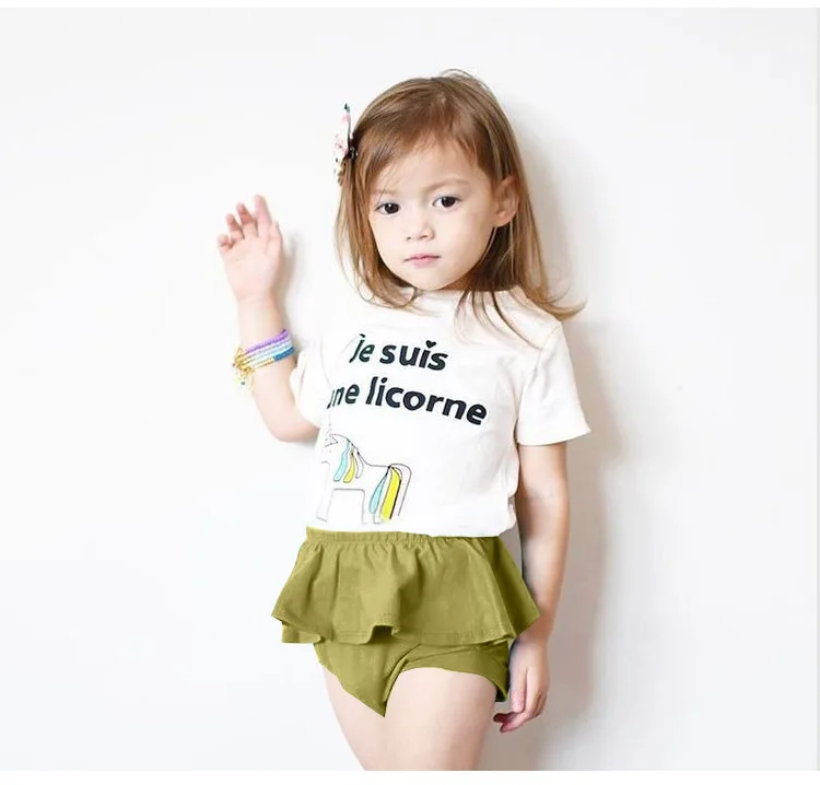Карамельный цвет Ins детская одежда для новорожденных девочек лето оборками кружева Tringles для маленьких девочек торт Smash шорты Детские Шаровары подгузник