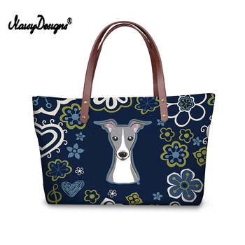 

Noisydesigns 2019 Greyhound Pug Dog Cavalier Printed Women Handbag Tote Top Large Shoulder Bags Ladies Purse Dropshipping Custom