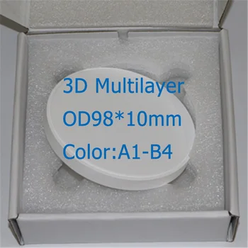 

1 Piece A1-B4 9Color OD98*10mm Dental Zirconia Block 3D Multilayer Gradient Zirconia Material for All-Ceramic Dental Restoration