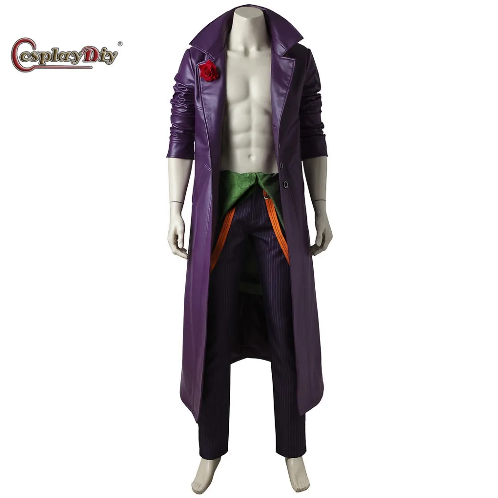 

Cosplaydiy 2017 Game Injustice 2 Clown Joker Costume Cosplay Full Set Men Adult Halloween Party Carnival Outfit Custom Made