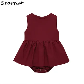 

Seartist Baby Girls Romper Dress Solid Purple Jumpsuit Bebes Girl Jumpsuit Newborn Summer Dresses Suit Sets 2020 New 25