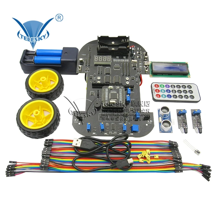 

SC51 single-chip smart car 51 single-chip learning development board single-chip laser tracking barrier DIY car