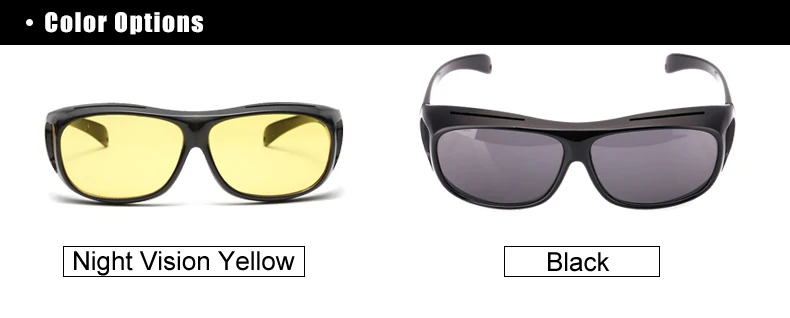 Двух часах HD Ночное видение очки Желтый Видение Обёрточная бумага обходные вождение автомобиля очки Для мужчин Для женщин UV400 с антибликовым покрытием солнцезащитные очки