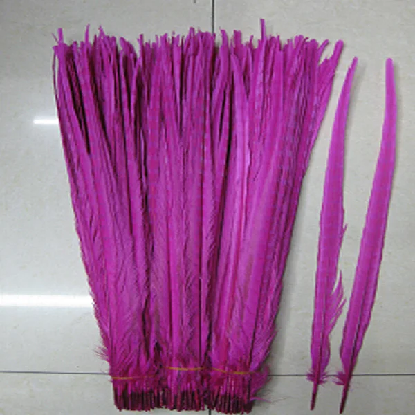 Розничная 10 шт. длинные 40-45 см натуральный DIY перо из хвоста фазана вставки в волосы перо центральный Свадебные украшения IF56036 - Цвет: Фиолетовый