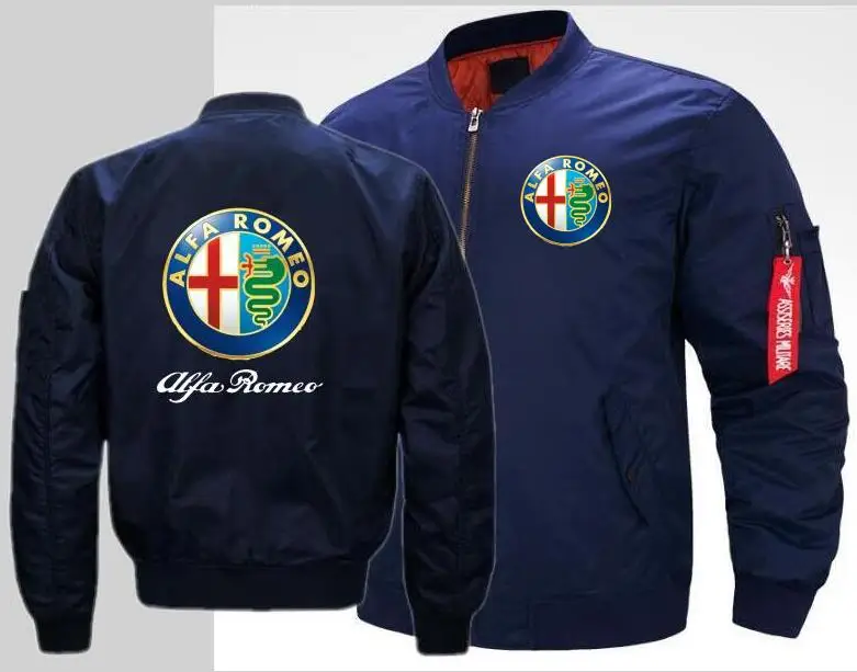 Fashion Flying Jacket Alfa Romeo Bomber Zipper Men's Jacket Sports Men's Couple Tops