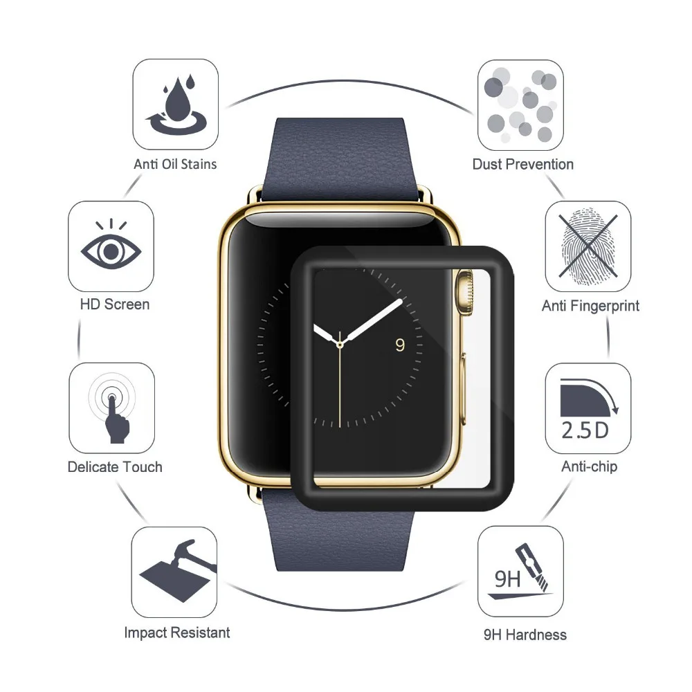 BUMVOR 4D Full Cover Soft Edge Full gel glass film For i Watch 42mm Screen Protector Film for Apple Watch 38 mm Series 1 2 3 BUMVOR 4D Full Cover Soft Edge Full gel glass film For i Watch 42mm Screen Protector Film for Apple Watch 38 mm Series 1 2 3