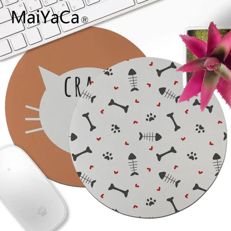 

MaiYaCa Your Own Mats Cat Kitten Paws Rubber Mouse Durable Desktop Round Mousepad Vintage Style gaming Mouse Pad Mouse Mat