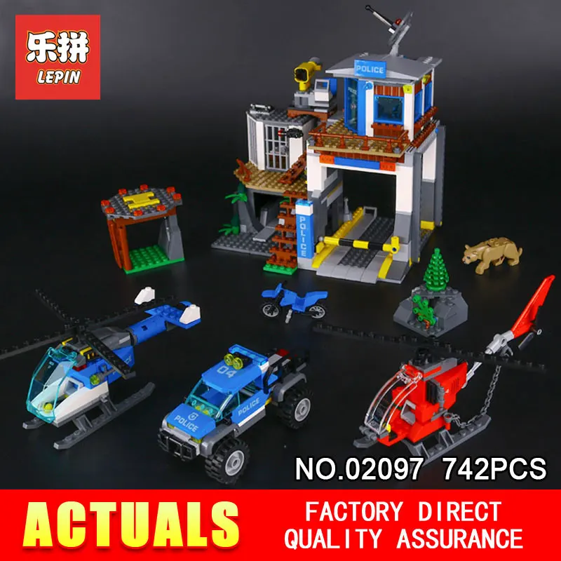 

Lepin 02097 742Pcs City Series The Mountain Police Headquater Set 60174 Building Blocks Bricks Toys Model for Children gifts