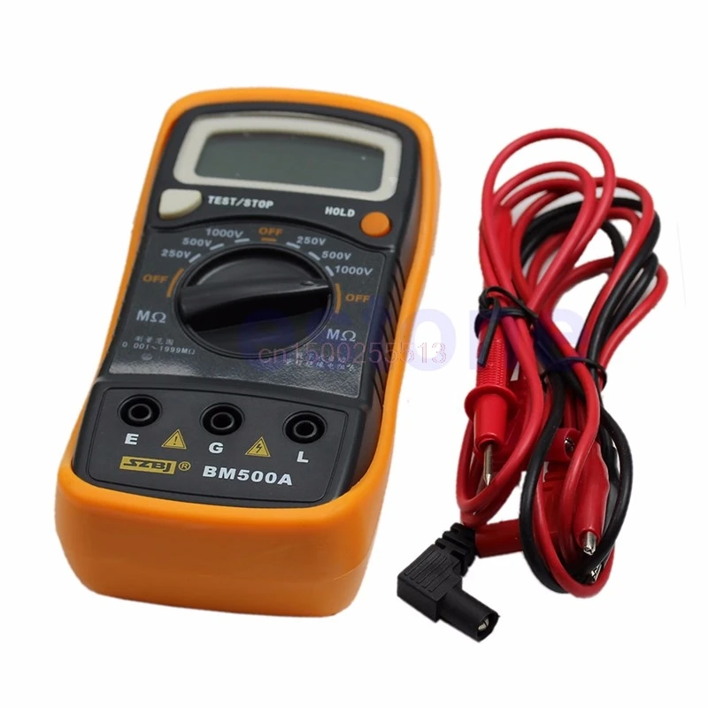 1 шт. BM500A 1000 в 1999 м Цифровой тестер сопротивления изоляции Megohmmeter Megger