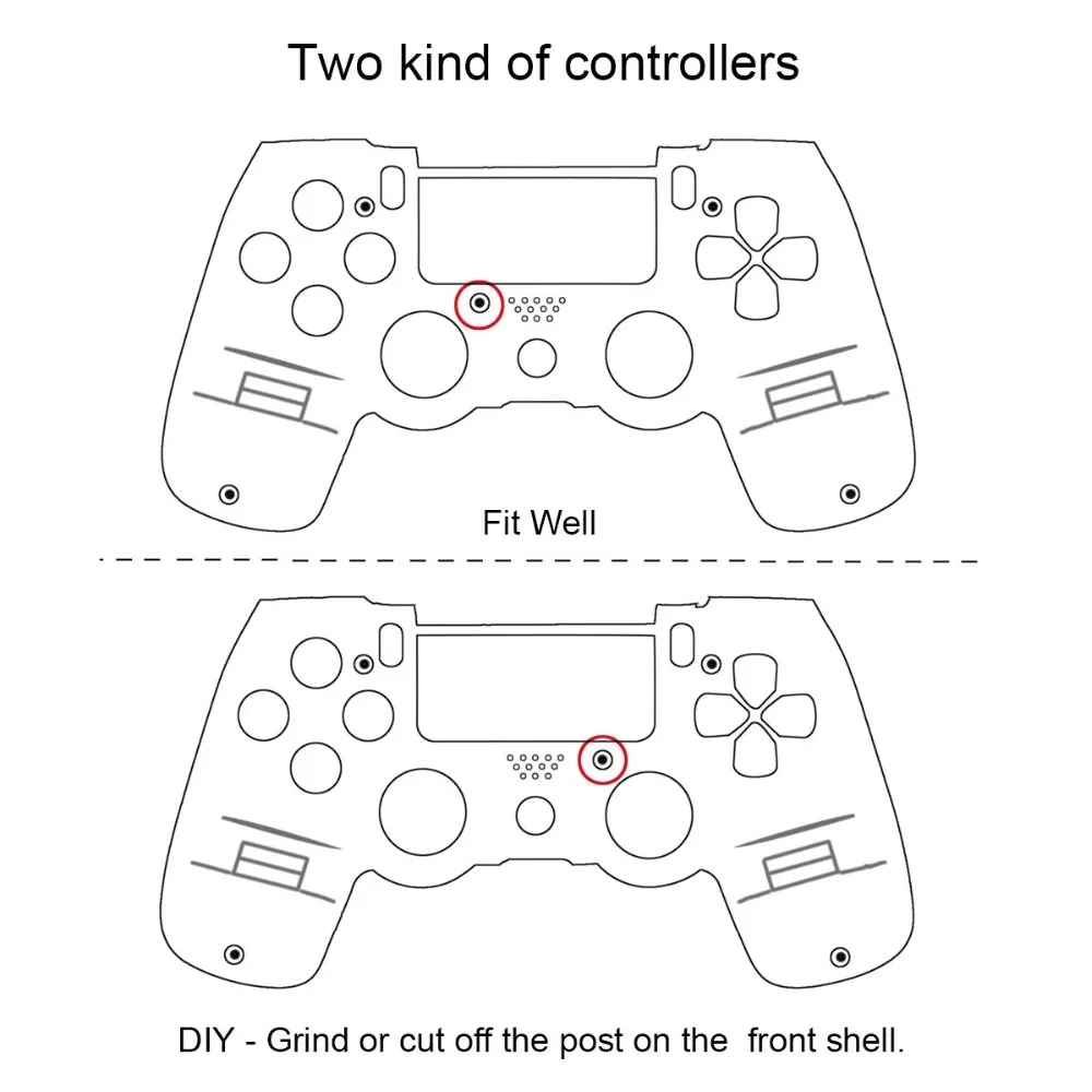 PS4 V1 контроллер пользовательский прозрачный корпус Оболочка Чехол ремонт мод комплект для sony Playstation 4 PS 4 Ограниченная серия