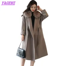 Winter Woolen Jacket Women Korean Temperament Long Wool coat Young Women Fashion Raglan sleeve Gray