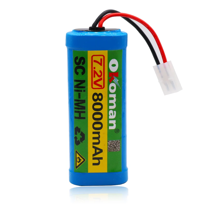 7.2V 8000mAh NiMH Rechargeable RC toy Battery with Tamiya Discharge Connector for RC Racing Cars Boat Aircraf