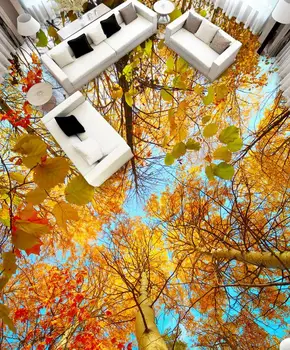 

3d Room Wallpaper Custom 3d Floor Tiles forest Landscape Non-slip Bathroom Waterproof Floor Tiles Decoration
