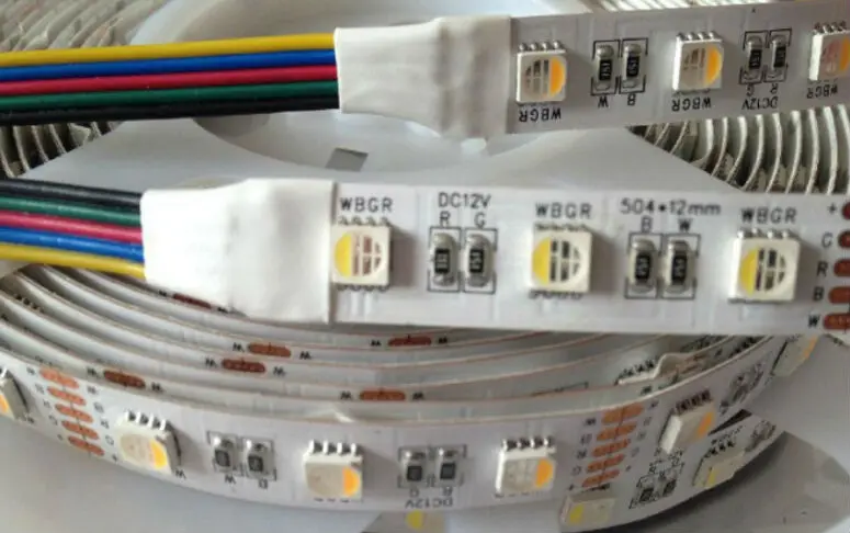 [Seven Neon] IP20/65/IP67 водонепроницаемый SMD5050 12 V 60led/m гибкая сигналами "красный-зеленый-синий+ белый/теплый белый, 4 цвета в 1 светодиодный чип