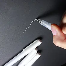 Белая ручка для художников темно-документы Выделите рисунок искусства дизайнерские поставки 0,8 мм концом белый гель ручки