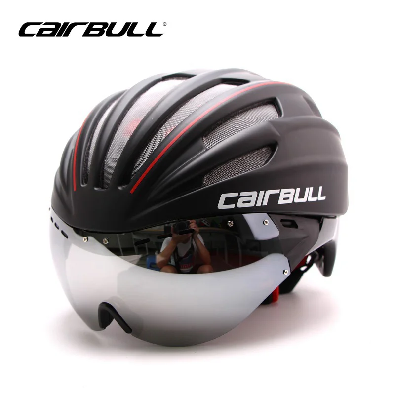 Cairbull велосипедный шлем с линзой дышащие велосипедные шлемы двойная EPS оболочка защита головы велосипедные очки объектив шлем 55-61 см