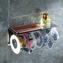 Duplo Em Aço inoxidável Caixa de Papel Higiênico Suporte de Papel Do Banheiro Fixado Na Parede Suporte Do Guardanapo Com Multifunções Victor COMO