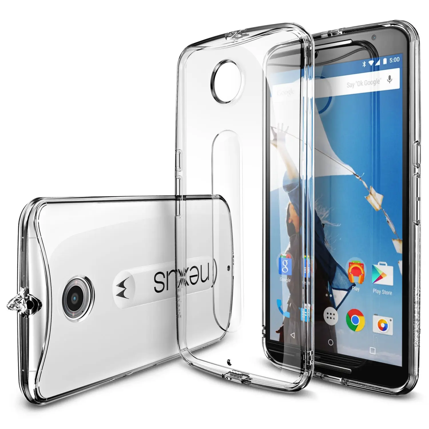 100 Original Ringke Fusion Case for Google Nexus 6 Full Protection Clear Back Cover Phone Cases