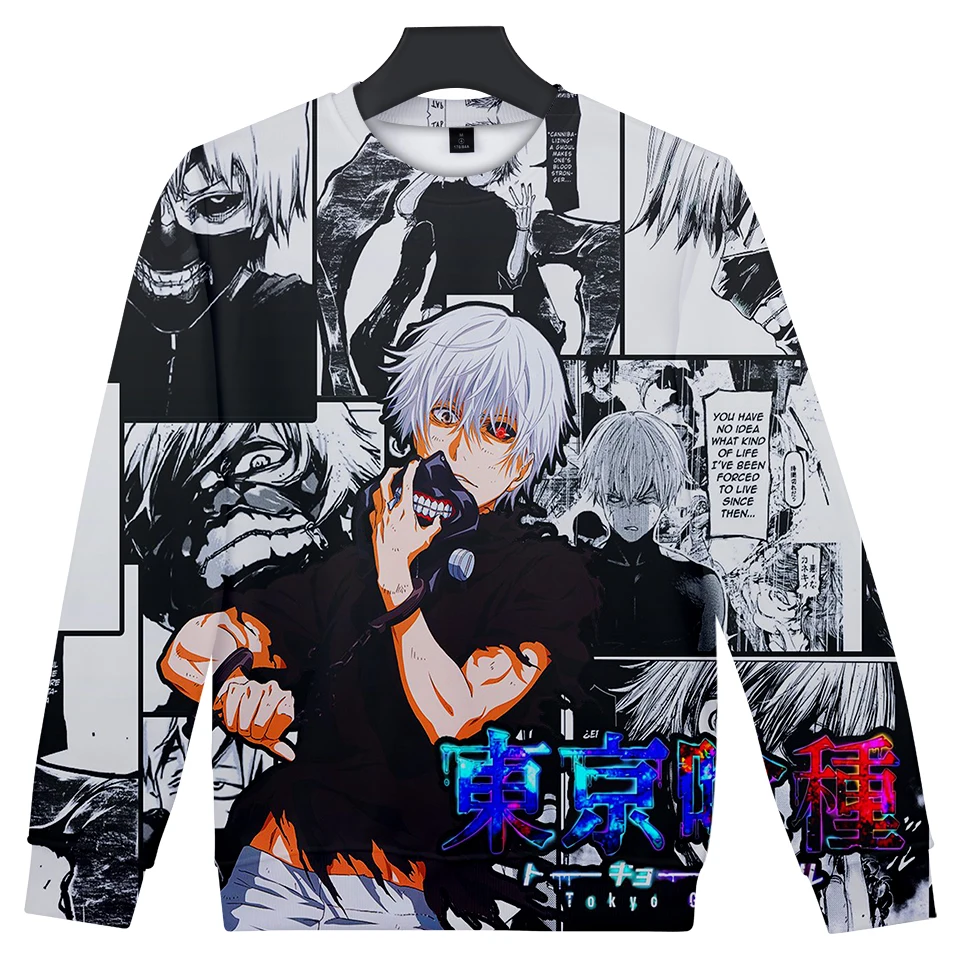 Tokyo ghoul/Популярная Повседневная футболка с длинными рукавами в стиле унисекс