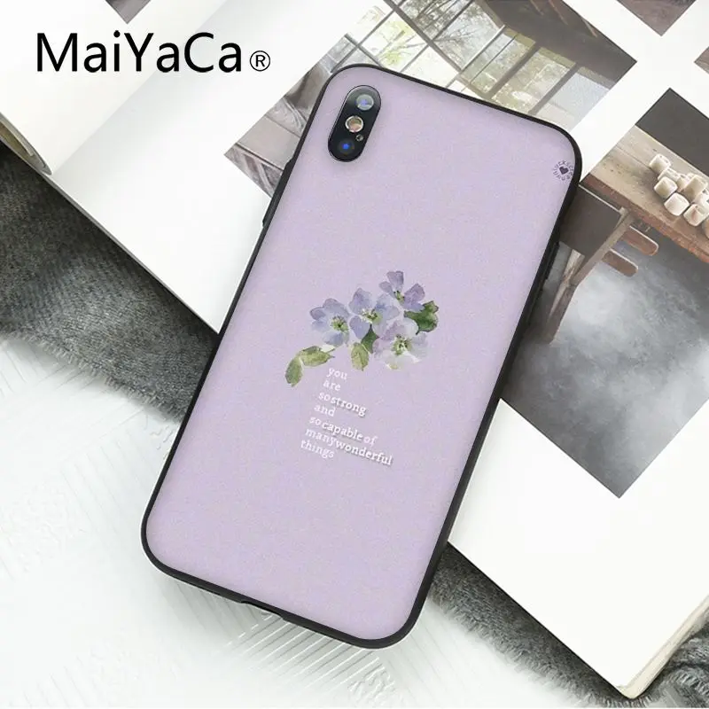 A9 MaiYaCa Art эстетическое цветочное слово цитаты чехол для телефона iphone 11 Pro 11Pro MAX X XS MAX 6 6s 7 7plus 8 8Plus 5 5S SE XR - Цвет: A9