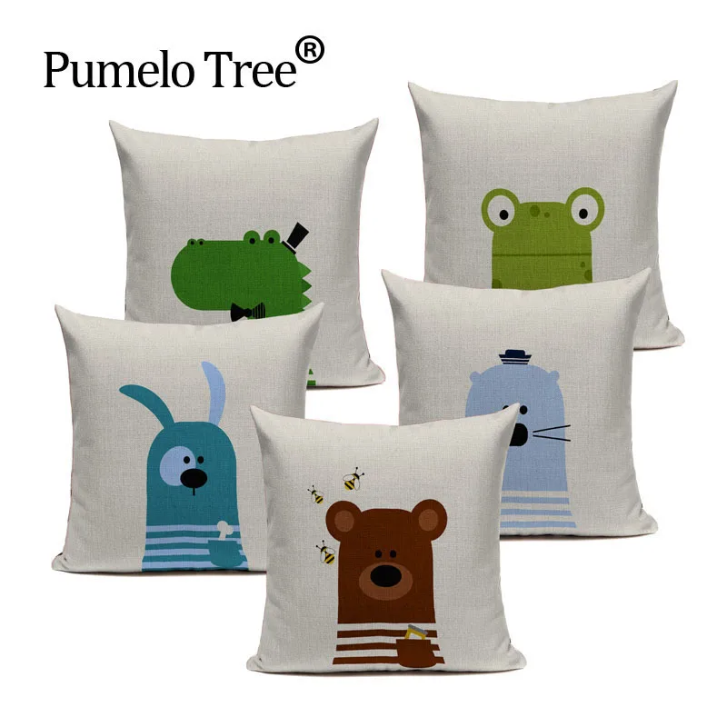 صور الكرتون لطيف غطاء الوسادة الكتان القطن مزيج المنزل كنبة مكتب الحيوانات Kawaii مربع كيس وسادة الزخرفية المخدة صور الكرتون لطيف غطاء الوسادة الكتان القطن مزيج المنزل كنبة مكتب الحيوانات Kawaii مربع كيس وسادة الزخرفية المخدة
