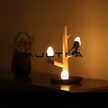 Китайский стиль на удачу птица светодиодный ночник деревянная настольная лампа база интеллектуальный датчик движения настольная лампа свадебное украшение DHL