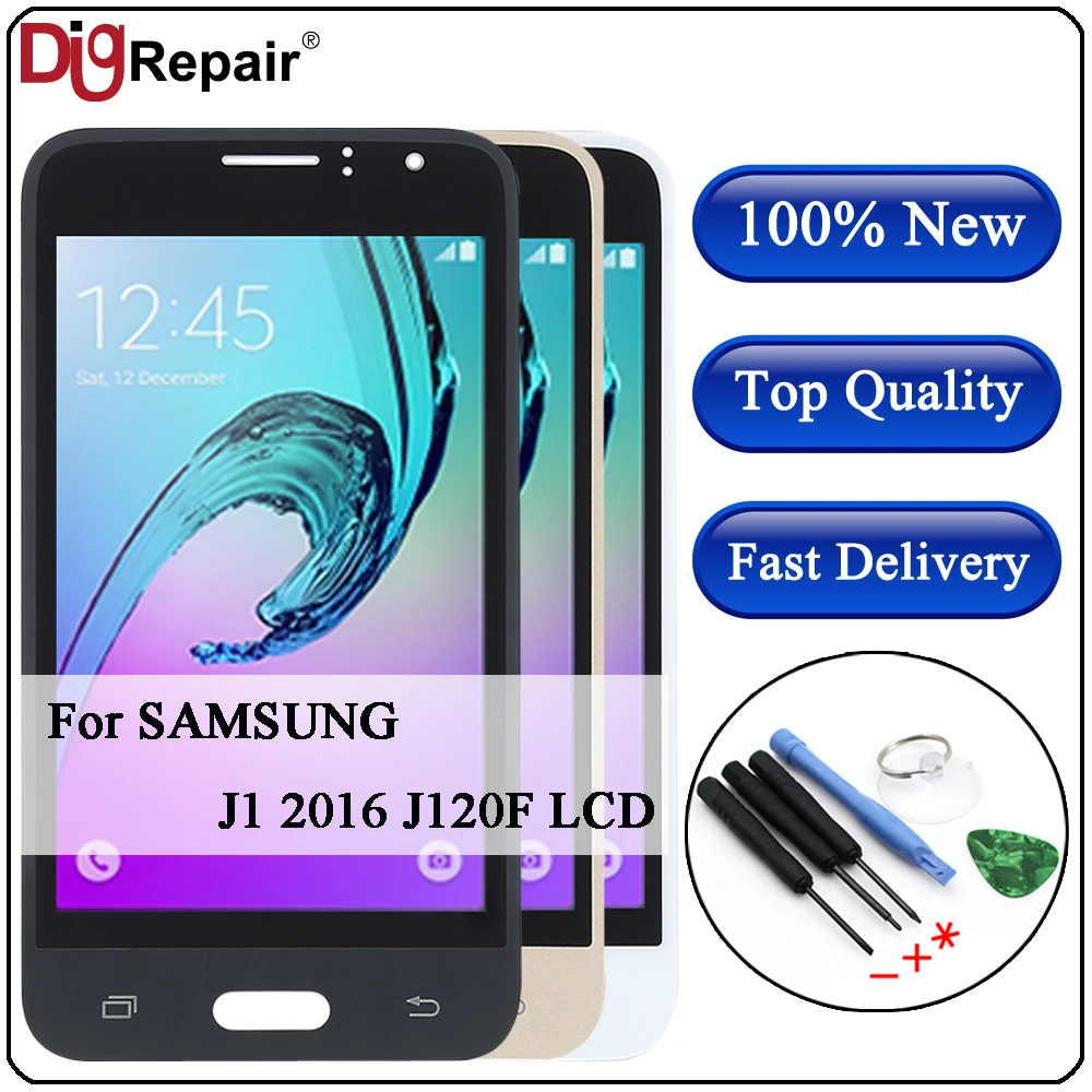 

AAA For Samsung Galaxy J1 2016 Display J120 J120F J120M J120H LCD Digitizer Touch Screen Assembly For Samsung J1 2016 LCD