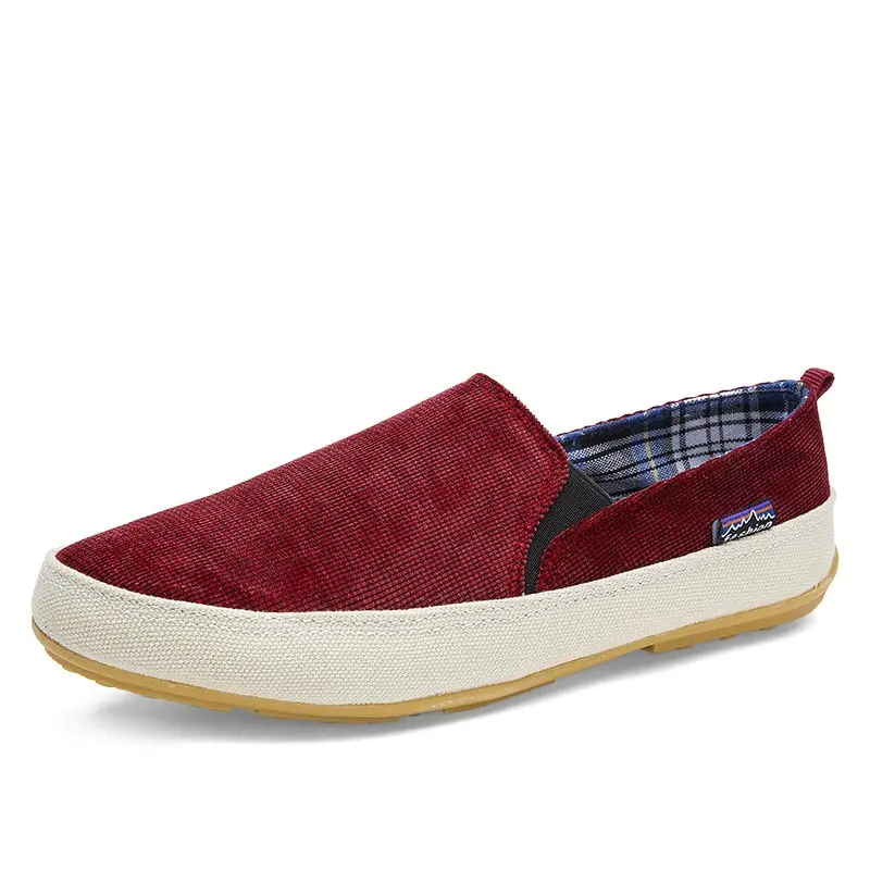 

Men Casual Canvas Loafers Size 39-44 Patchwork Design Man Slip-on Shoes Spring Summer Footwear