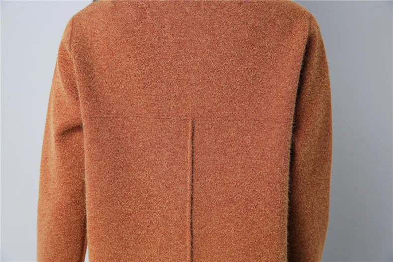 XJXKS мягкий кашемировый свитер, Женское пальто, однобортный Кардиган, свободные осенние и зимние прямые стильные свитера, пальто 1515
