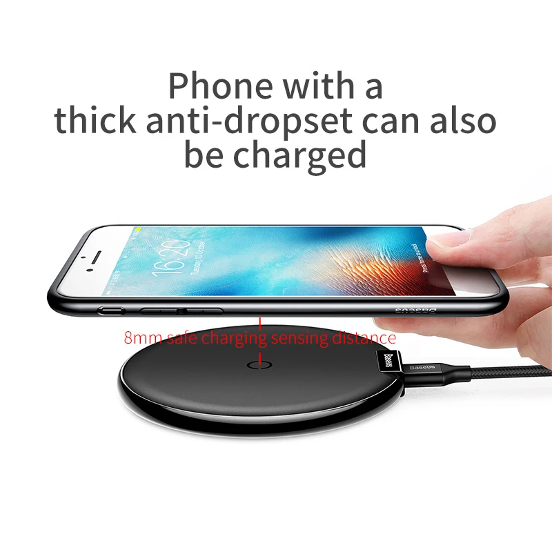 Baseus Qi Wireless Charger For iPhone X Xs Xs Max Leather Fast Wireless Charging For Samsung Note9 Desktop Wireless Charger Pad Baseus Qi Wireless Charger For iPhone X Xs Xs Max Leather Fast Wireless Charging For Samsung Note9 Desktop Wireless Charger Pad