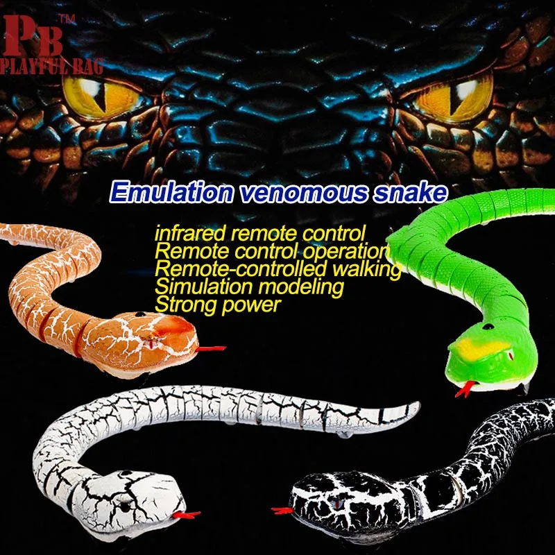 2018 new snake tricky high simulation of infrared remote control animal model spoof puzzle toys