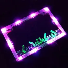 12V font b Motorcycle b font font b License b font Plate Holder Bracket Flash LED
