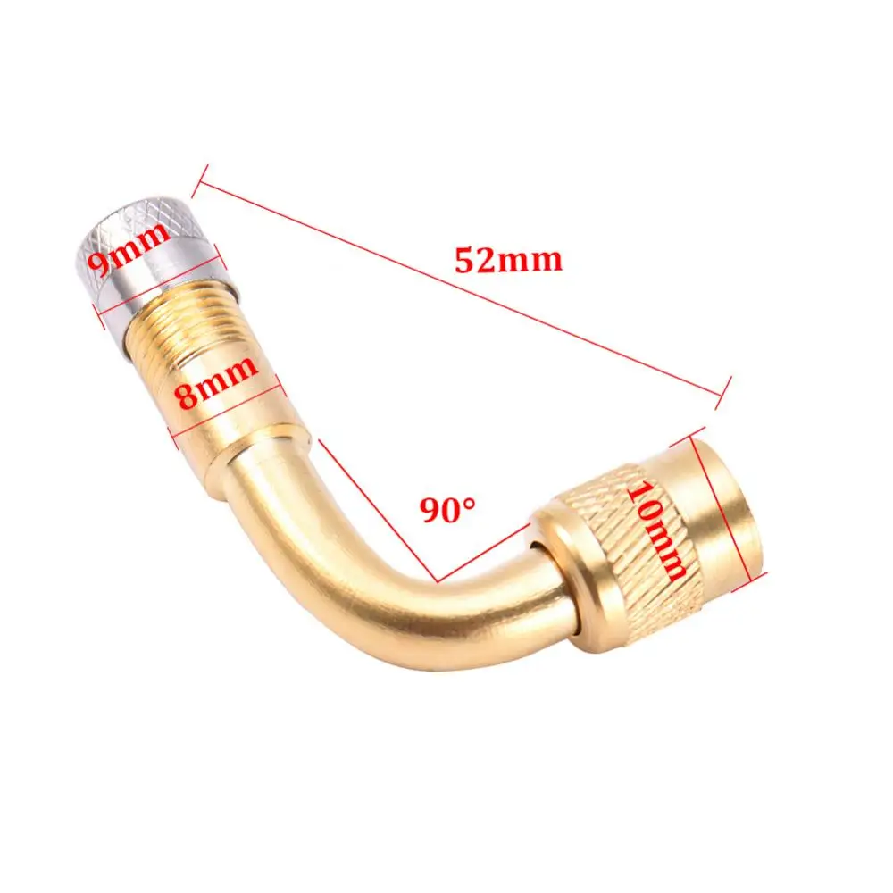 Car Motorcycle Tire Brass 45/90/135 Degree Lengthened Inflatable Tube Superior Quality With a Chrome Finish Superior Quality