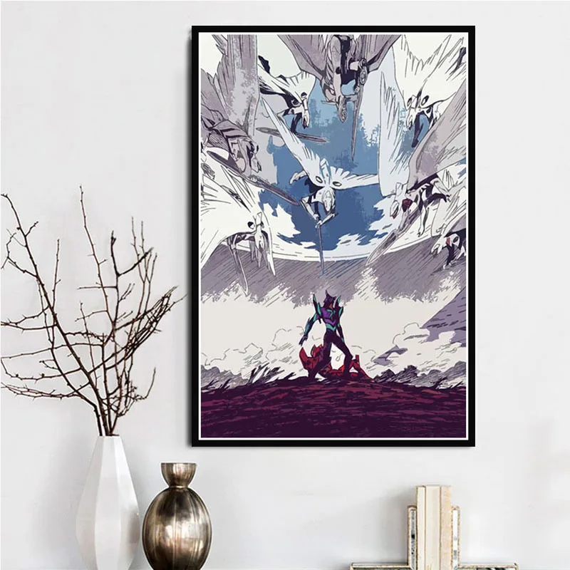 Neon Genesis Evangelion японское аниме классические настенные художественные полотна картины плакат и печатная графика настенные картины для гостиной домашний декор