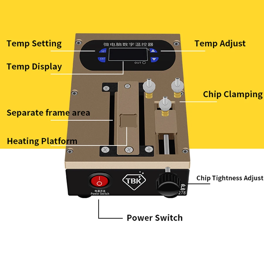 

TBK278 Dismantle Scaffold Machine for iPhone Middle Frame Screen Bezel Dismantle Separate Machine and Circuit Board Fixed Repair