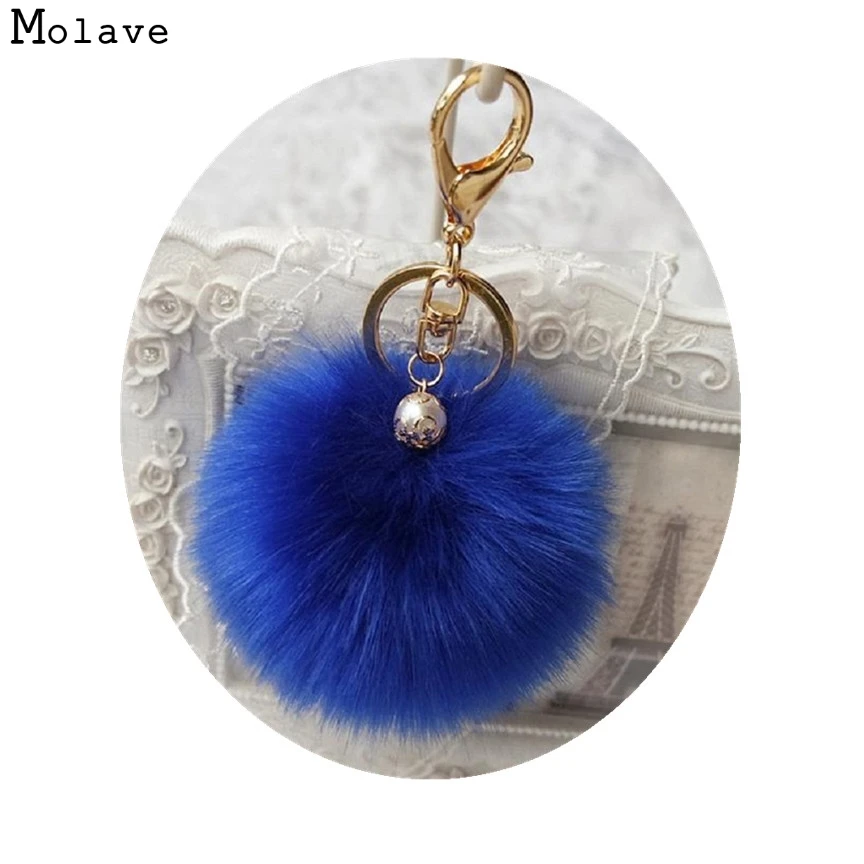

Naivety Mini Pendant Accessory New 1PC Cute Artificial Rabbit Fur Plush Ball For Bag JUN10U drop shipping