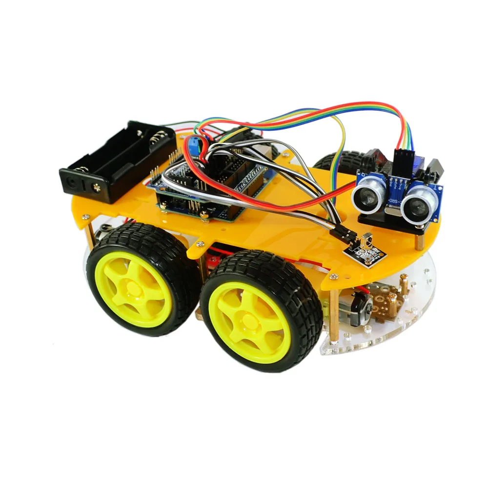 4WD Bluetooth Многофункциональный DIY автомобиль для Arduino робот обучения программирования+ Руководство пользователя+ PDF(онлайн)+ видео