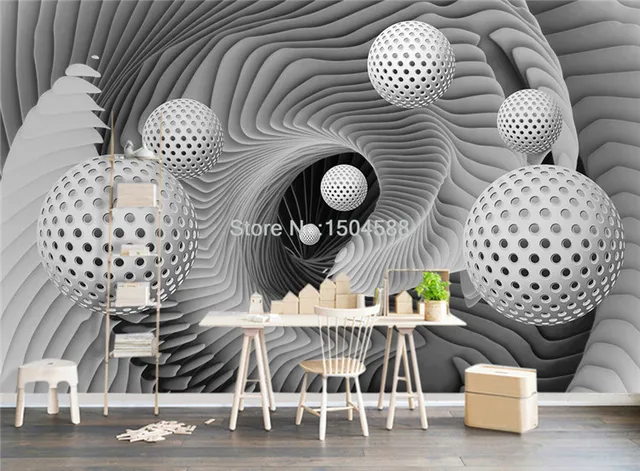 Decoration Murale Abstrait Effet 3D Toile/Bois Noir/Blanc x2 J-line