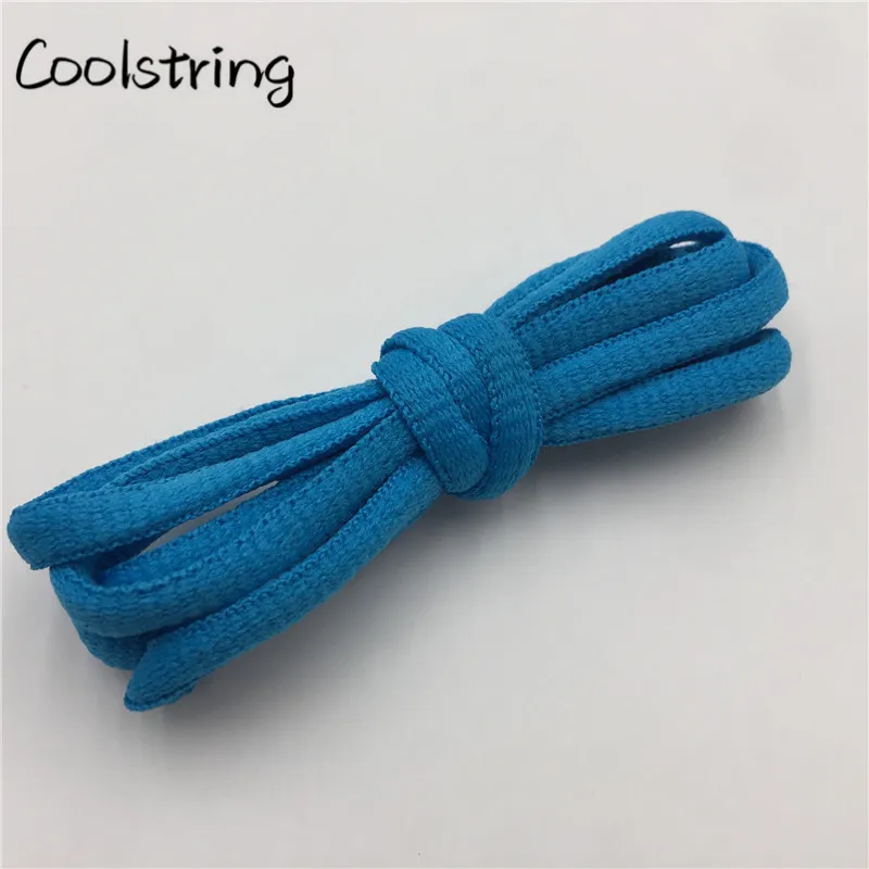 Coolstring Cool 6 мм ширина модные спортивные овальные шнурки кроссовки Ropelaces однотонные баскетбольные шнурки идеальные шнурки для обуви - Цвет: 2216	Light sky blue